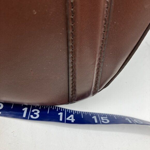 XL Ermengildo Zegna Brown Messenger Briefcase Travel Bag Plus Key Chain Fob - Picture 9 of 14